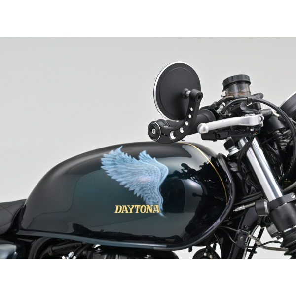 デイトナ(Daytona) バーエンドミラー バイク 耐振 広角 新保安基準適合