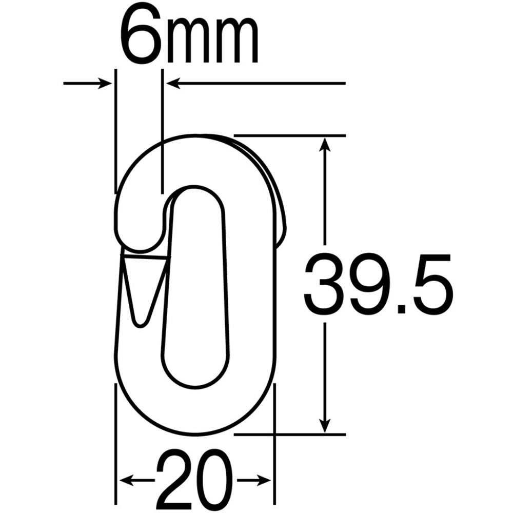 緑十字 プラスチックチェーン用ジョイント 赤 20×39．5（線径6Φ） 2個