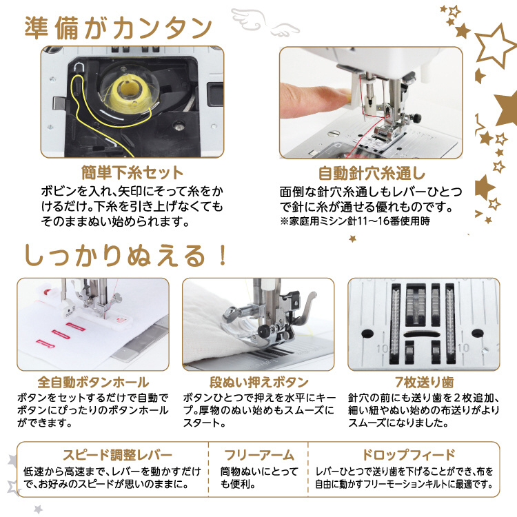 文字縫いコンピュータミシン SP07N ［コンピュータミシン］｜の通販は 