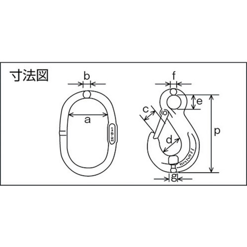 SUS製チェーンスリング2本吊りスリングフックタイプ 0.6t 2SAKSHK5｜の