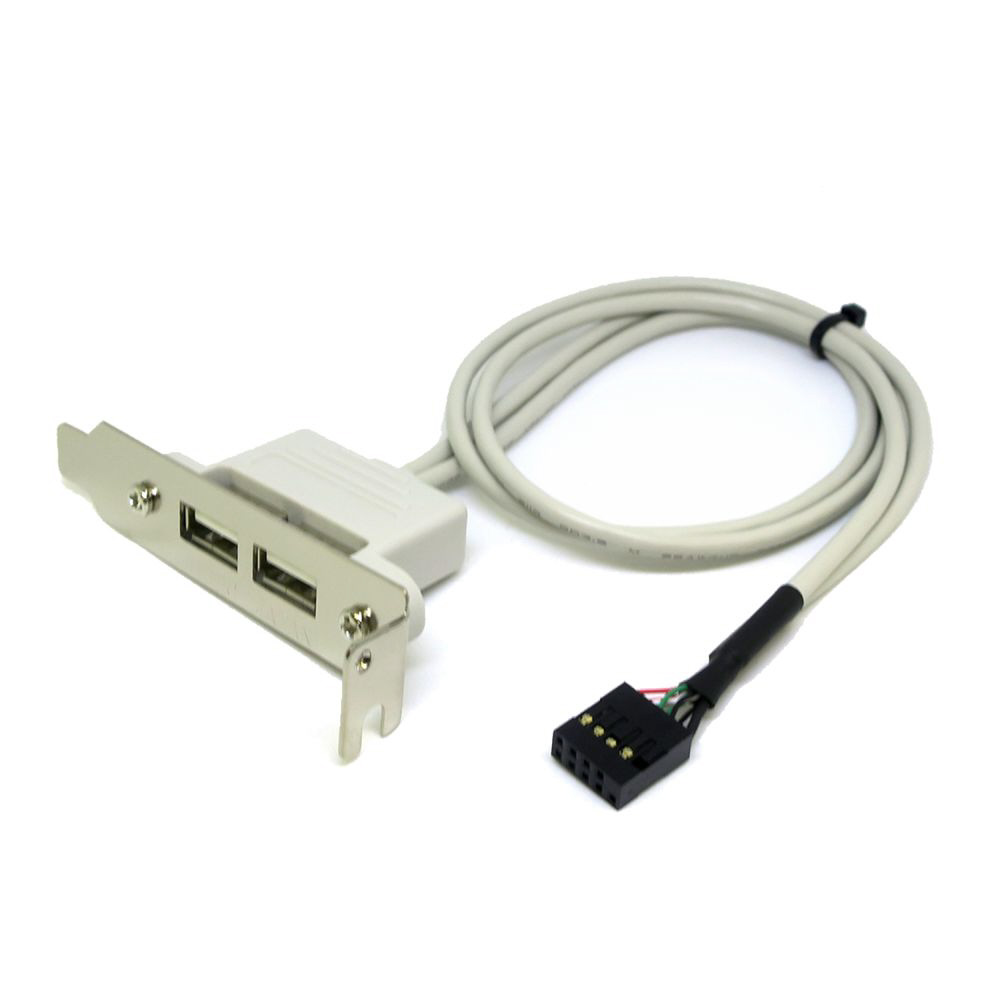 PCIブラケット（ロープロ） USB2.0x2 延長ケーブル ホワイト PD8739｜の通販はソフマップ[sofmap]