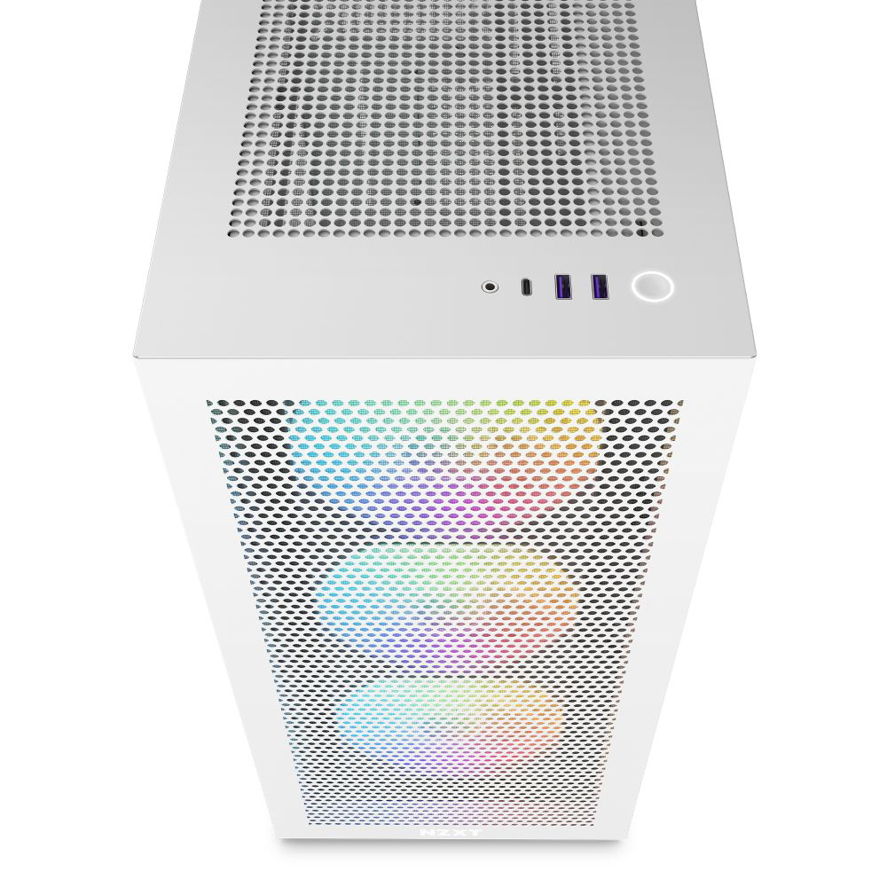 PCケース [ATX /Micro ATX /Mini-ITX] H7 Flow RGB ホワイト CM-H71FW