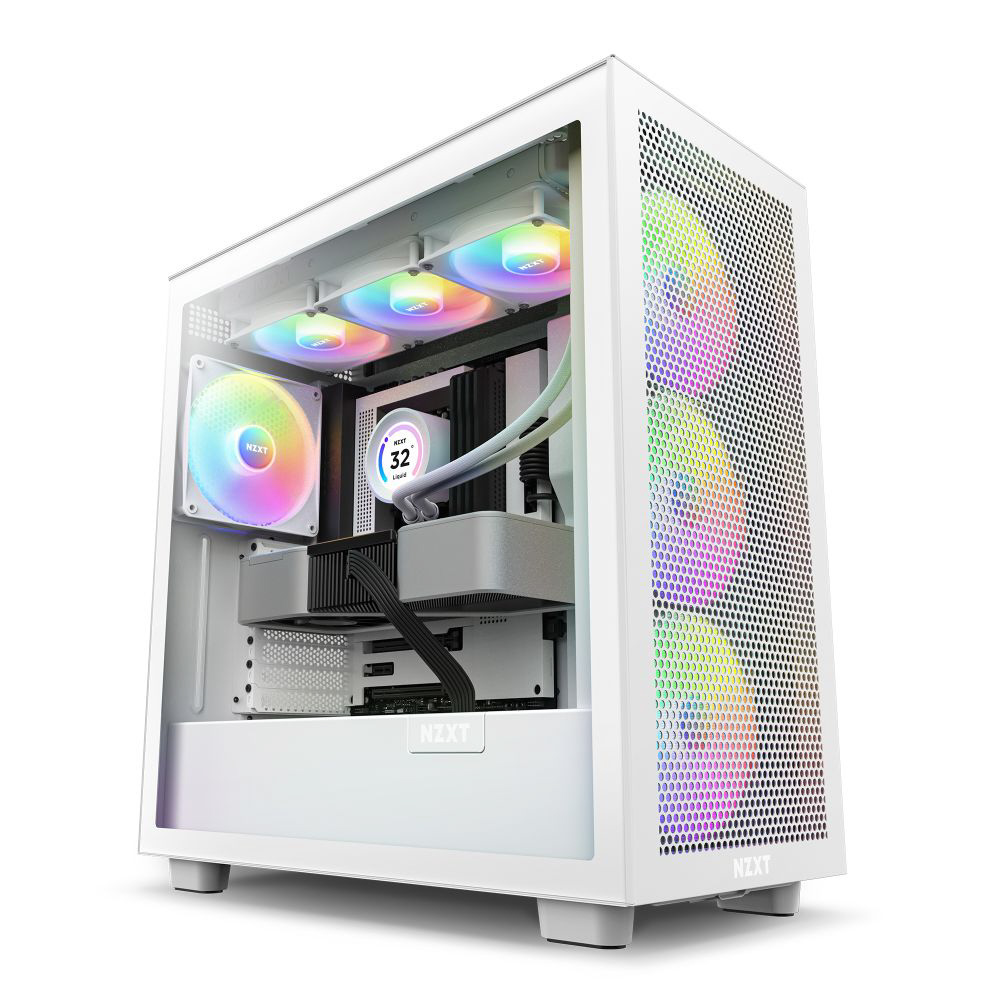 PCケース [ATX /Micro ATX /Mini-ITX] H7 Flow RGB ホワイト CM-H71FW