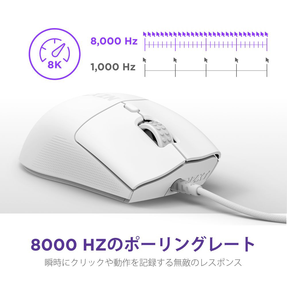 ゲーミングマウス LIFT2 ERGO ホワイト MS-001NW-02 [光学式/有線/6