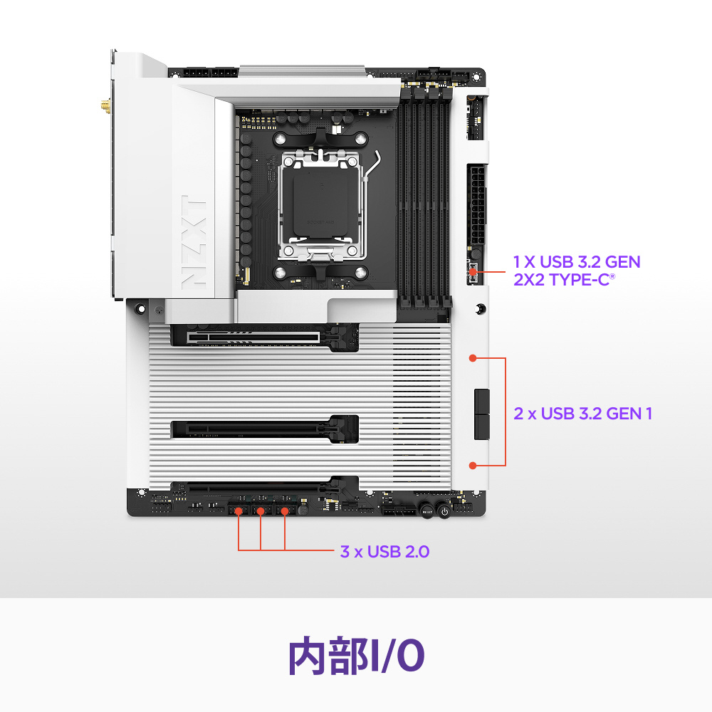 マザーボード(Socket AM5) N7 B850 ホワイト N7-B85XT-W1 ［ATX］｜の