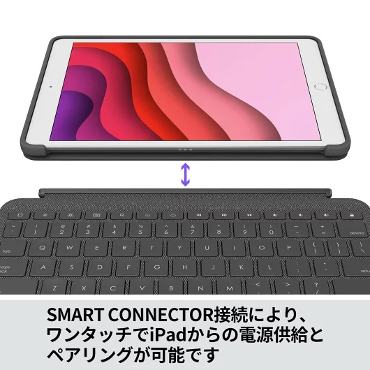 10.2インチ iPad（第7/8/9世代）用 トラックパッド付キーボードケース COMBO TOUCH グラファイト  iK1057BKA|logicool(ロジクール)