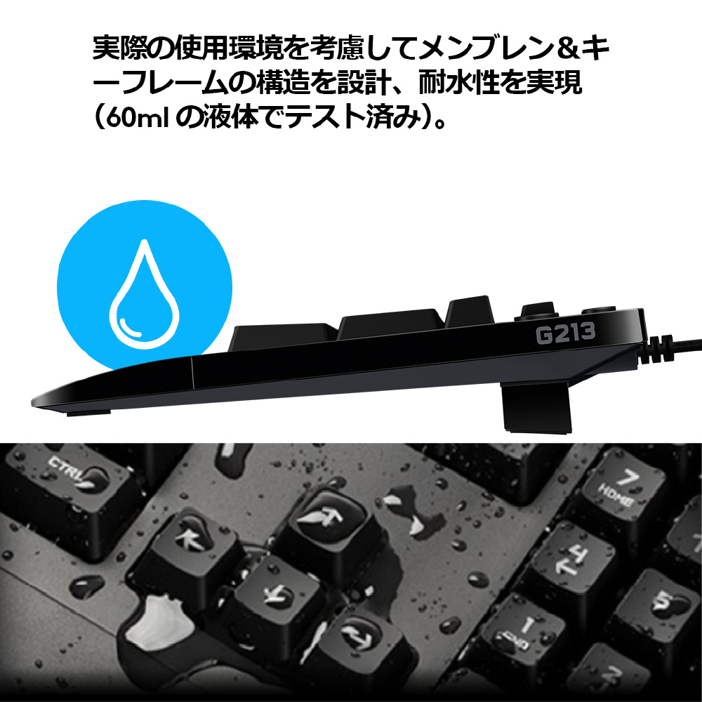 ゲーミング キーボード G213 RGB ブラック G213r ［USB /有線］_3