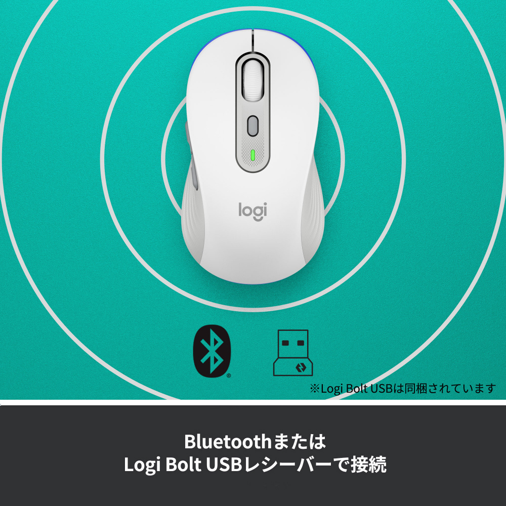 マウス SIGNATURE M750L(Chrome/Android/iPadOS/Mac/Windows11対応) オフホワイト M750LOW  ［光学式 /無線(ワイヤレス) /6ボタン /Bluetooth・USB］｜の通販はソフマップ[sofmap]