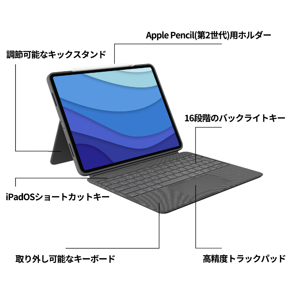 [美品] iPad Pro 12.9インチ 第二世代 pencil キーボード