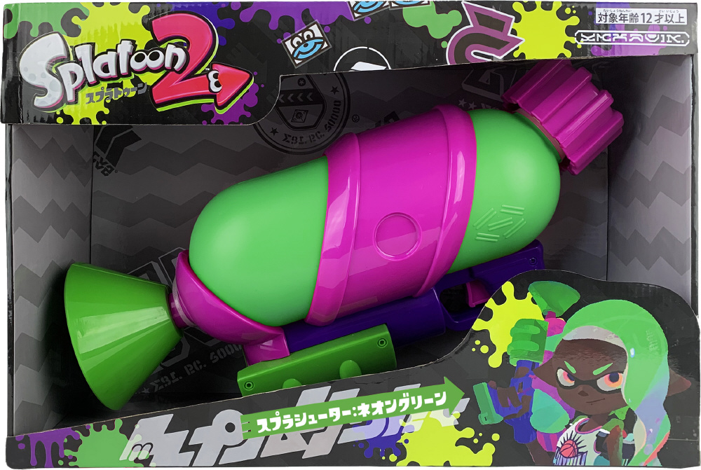 (未使用･未開封品)　スプラトゥーン2 ダイカットクッション ネオングリーン 約52cm wyeba8q Splatoon2 クッション イカ(ネオンピンク) : Splatoon（スプラ