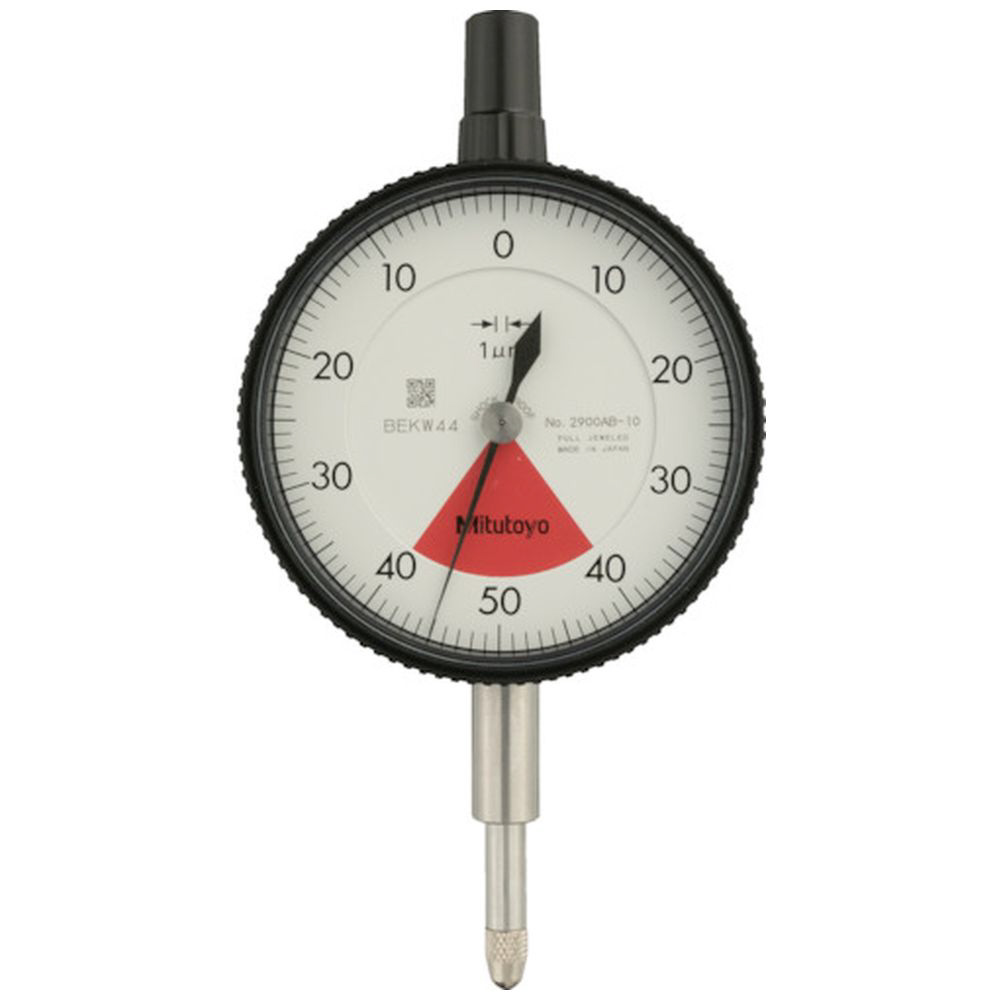 ミツトヨ　標準形ダイヤルゲージ（1回転未満・平裏ぶたタイプ）　測定範囲0～0．08mm　最小表示0．001mm　目盛仕様40－0－40　 測定力1．5N以下 2900AB10