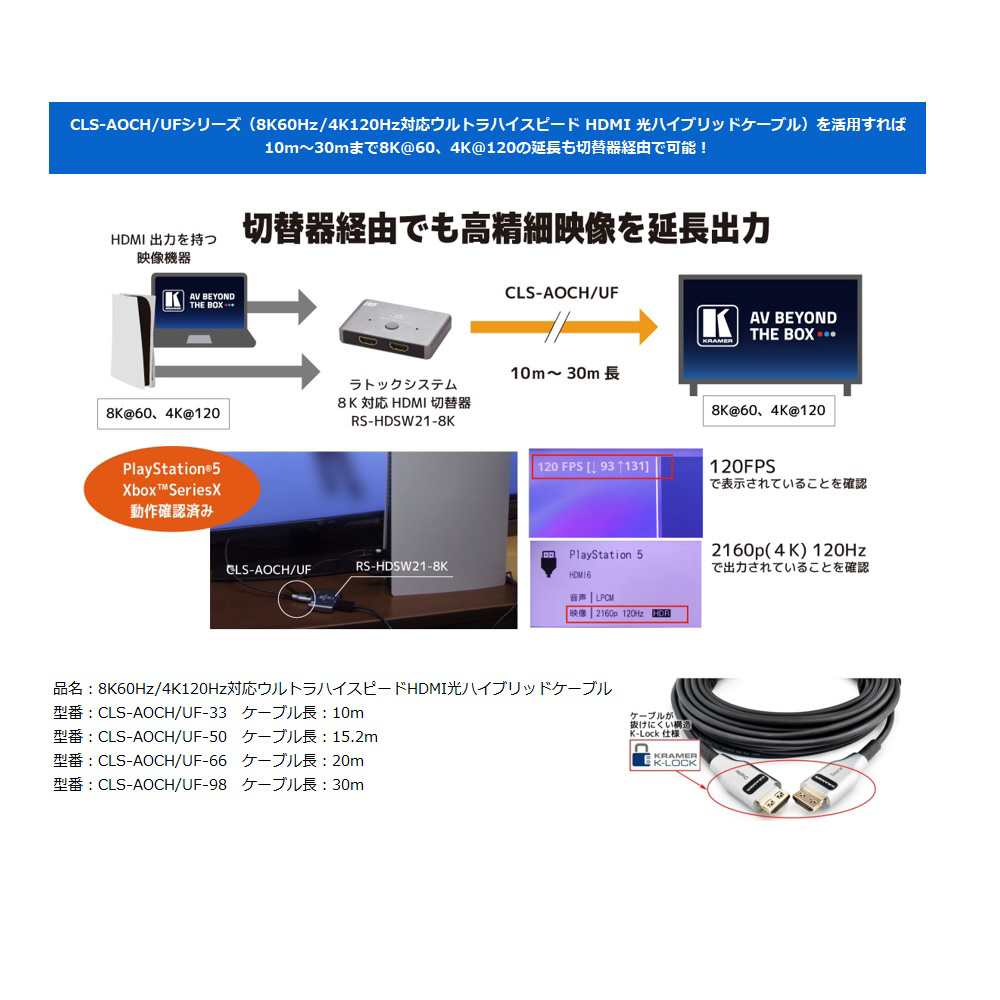 8K60Hz/4K120Hz対応 2入力1出力 HDMI切替器 RS-HDSW21-8K ［2入力 /1