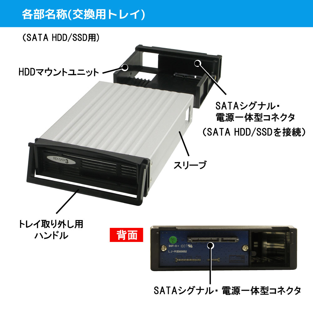 SA3-DK1-U3Z HDD/SSDリムーバブルケース USB-A接続 (Mac/Windows11対応