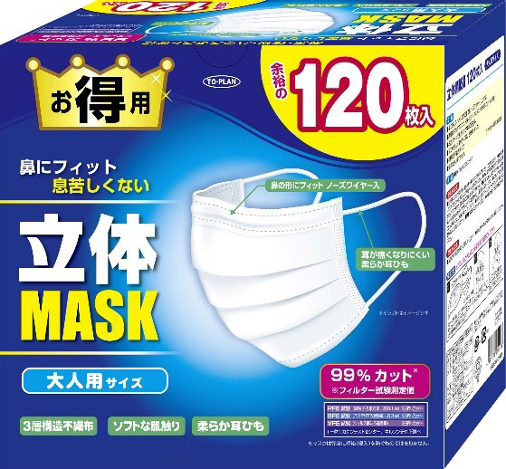 最新作 大人用小さめ)洗える抗菌防臭3Dマスク/2枚セット/ホワイト ...