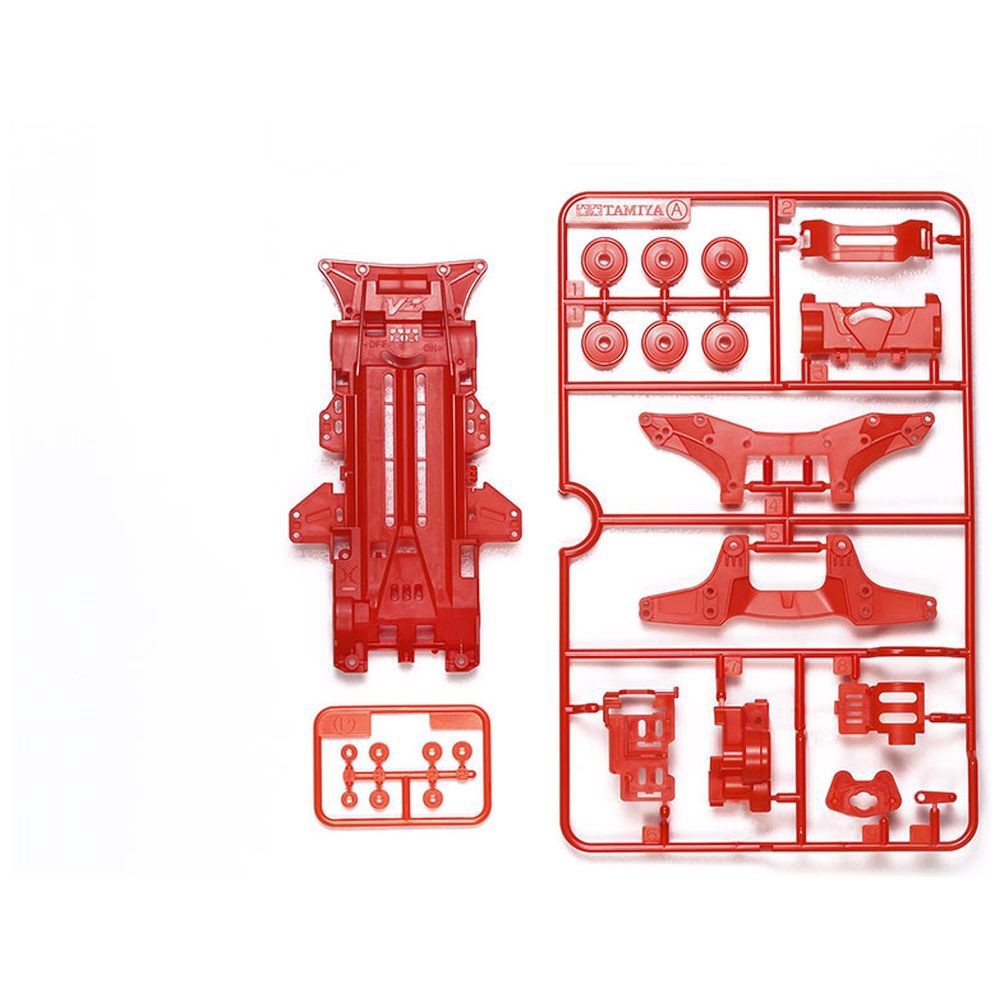 ミニ四駆】ミニ四駆特別企画 VZカラーシャーシセット（レッド）｜の