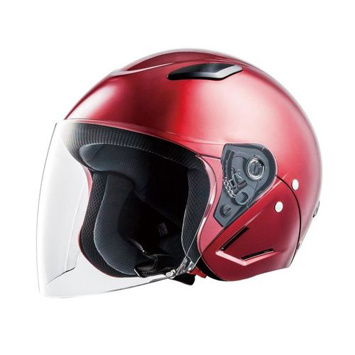 バイクヘルメット ジェットタイプ フリーサイズ GC-7 キャンディレッド