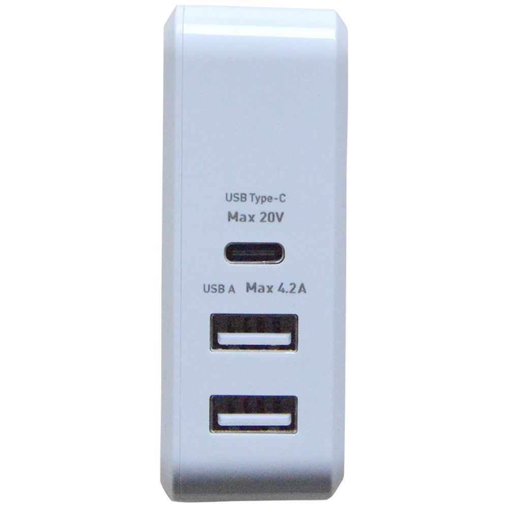 USB PD対応（45W） USB-ACアダプタ 3ポートタイプ IPA-C03/WH｜の通販はソフマップ[sofmap]