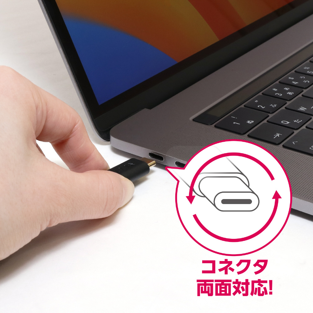 1.0m USB-C→HDMI 変換ケーブル USD-FH10/BK ［1m /HDMI⇔Type-C 