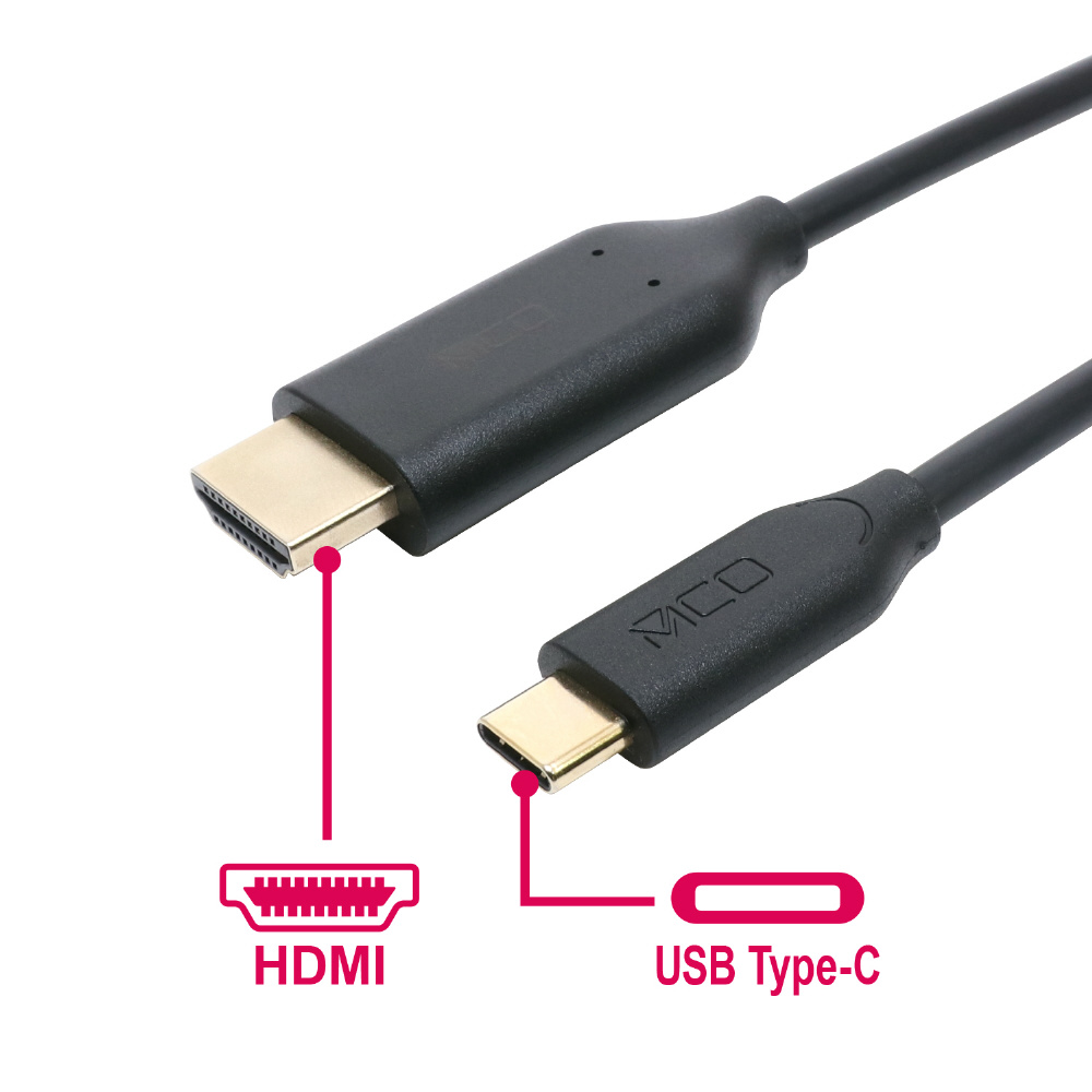 1.0m USB-C→HDMI 変換ケーブル USD-FH10/BK ［1m /HDMI⇔Type-C 