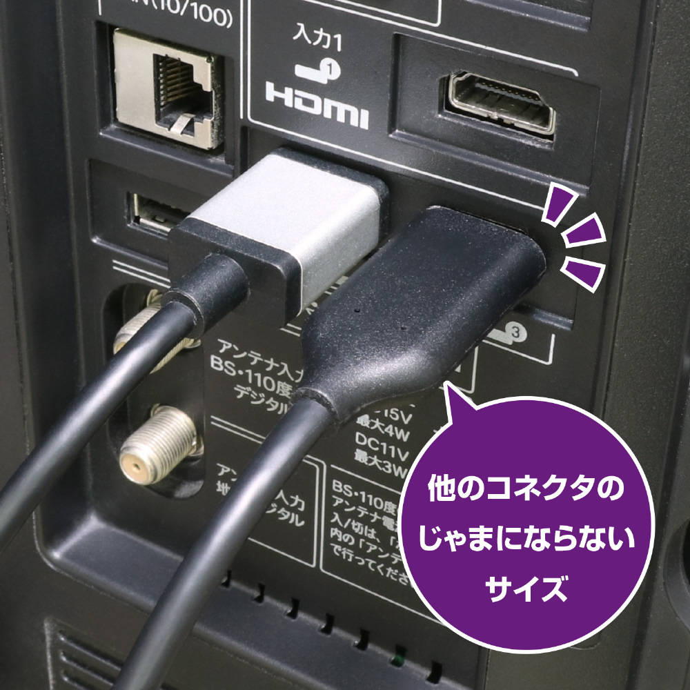 USB-C ⇔ HDMI＋USB-Cメス(給電用 USB PD対応)ケーブル [映像 /1.5m