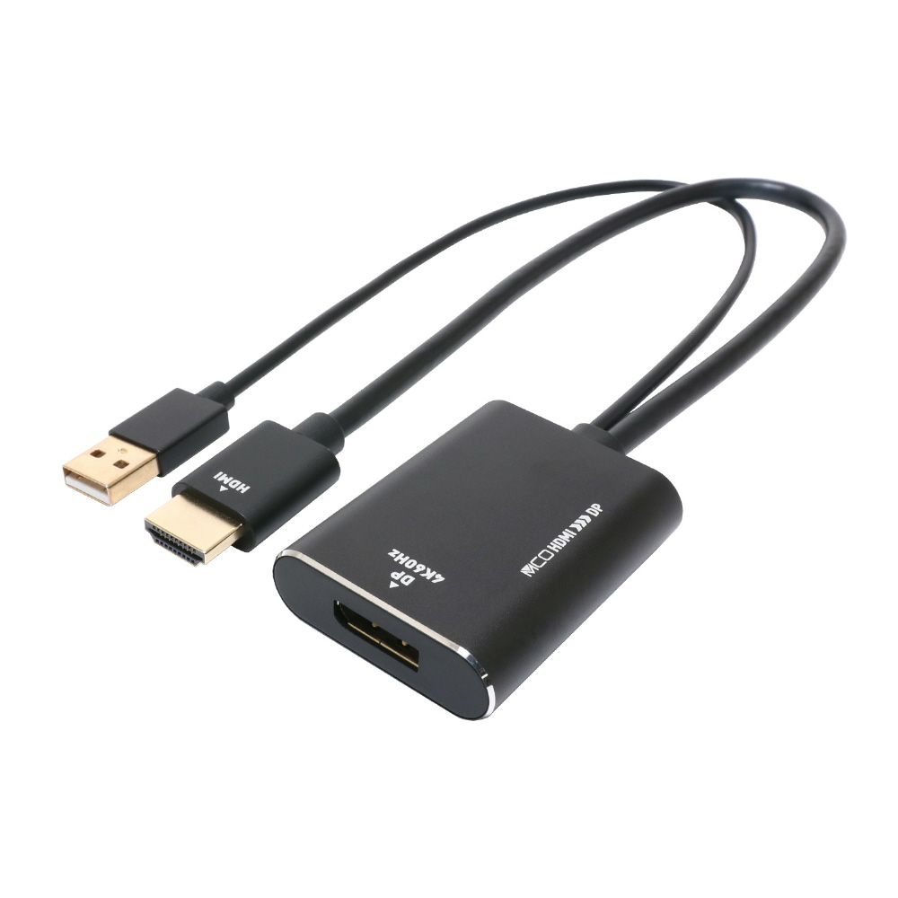 映像変換アダプタ [HDMI オス→メス DisplayPort /USB-Aオス給電] 4K対応 HDA-DP4K1/BK ［HDMI⇔DisplayPort  /0.3m］｜の通販はソフマップ[sofmap]