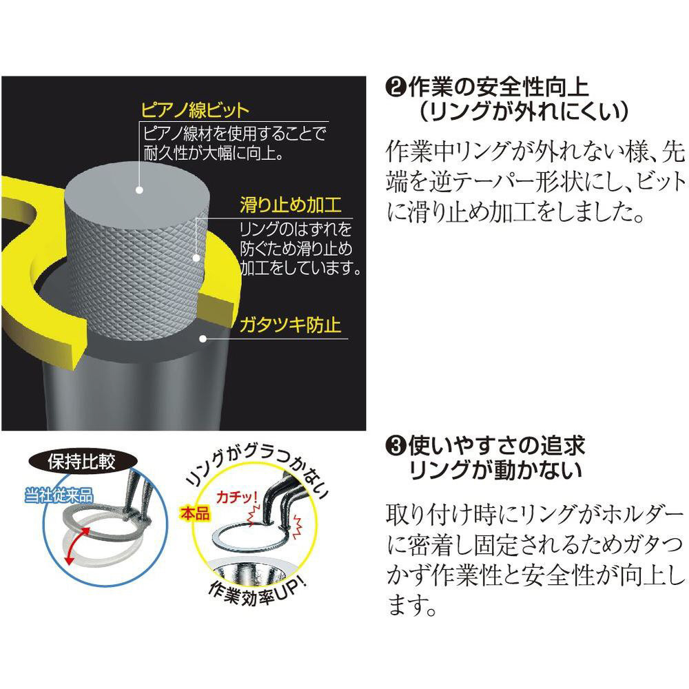 宅送] ツノダ キングTTC専用工具 硬質ビットスナップリングプライヤー 穴用直爪 175mm バネ付 SIS-175P discoversvg.com