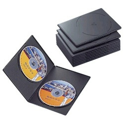 CCD-DVDS06BK（スリムDVDトールケース/2枚収納/10枚パック/ブラック） 【864】