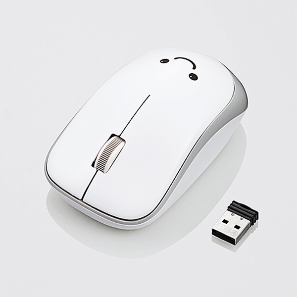 ワイヤレスIR LEDマウス［2.4GHz・USB・Mac／Win／PS5対応］　M-IR07DRシリーズ （3ボタン・ホワイト）　M-IR07DRWH