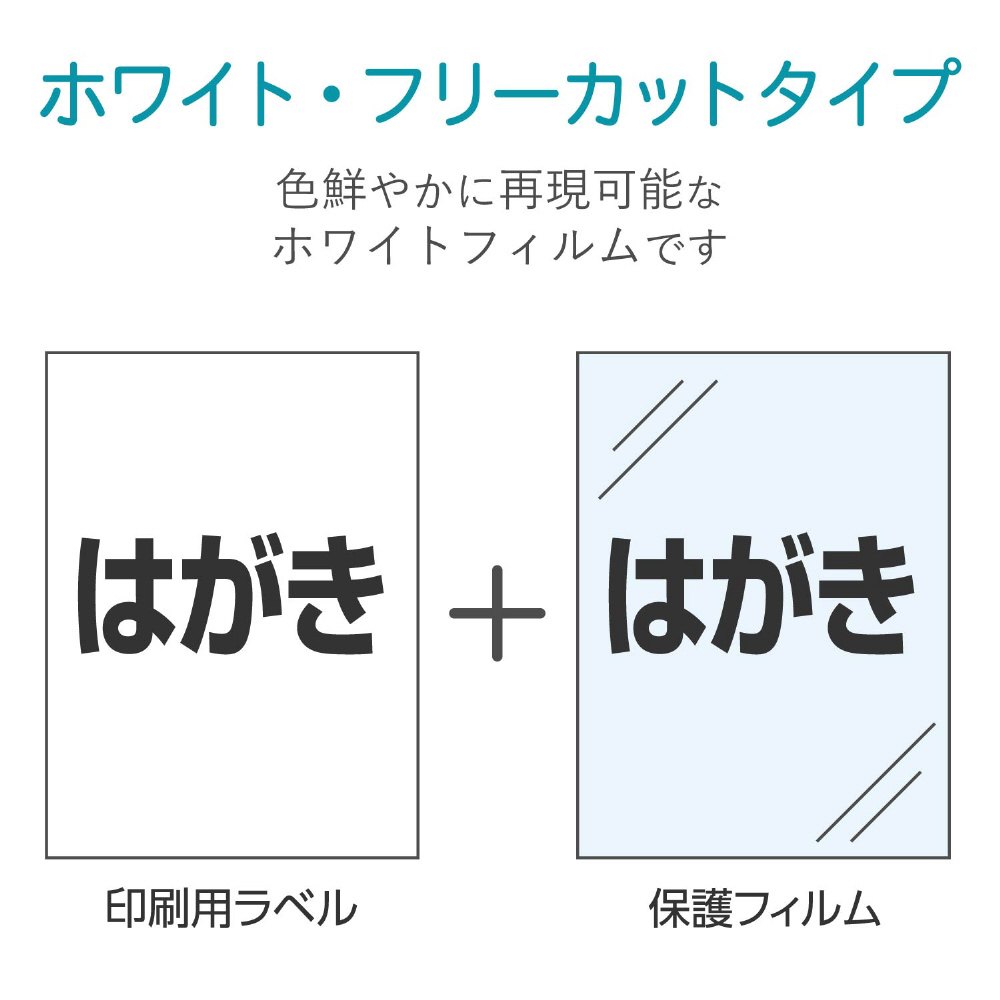 エレコム 手作りステッカー 透けない ハガキサイズ 白 EDT-STHNSW3