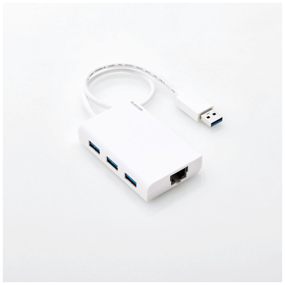EDC-GUA3H-W USB3.0 ギガビット有線LANアダプター/USBハブ付 [Giga対応]｜のはソフマップ[sofmap]