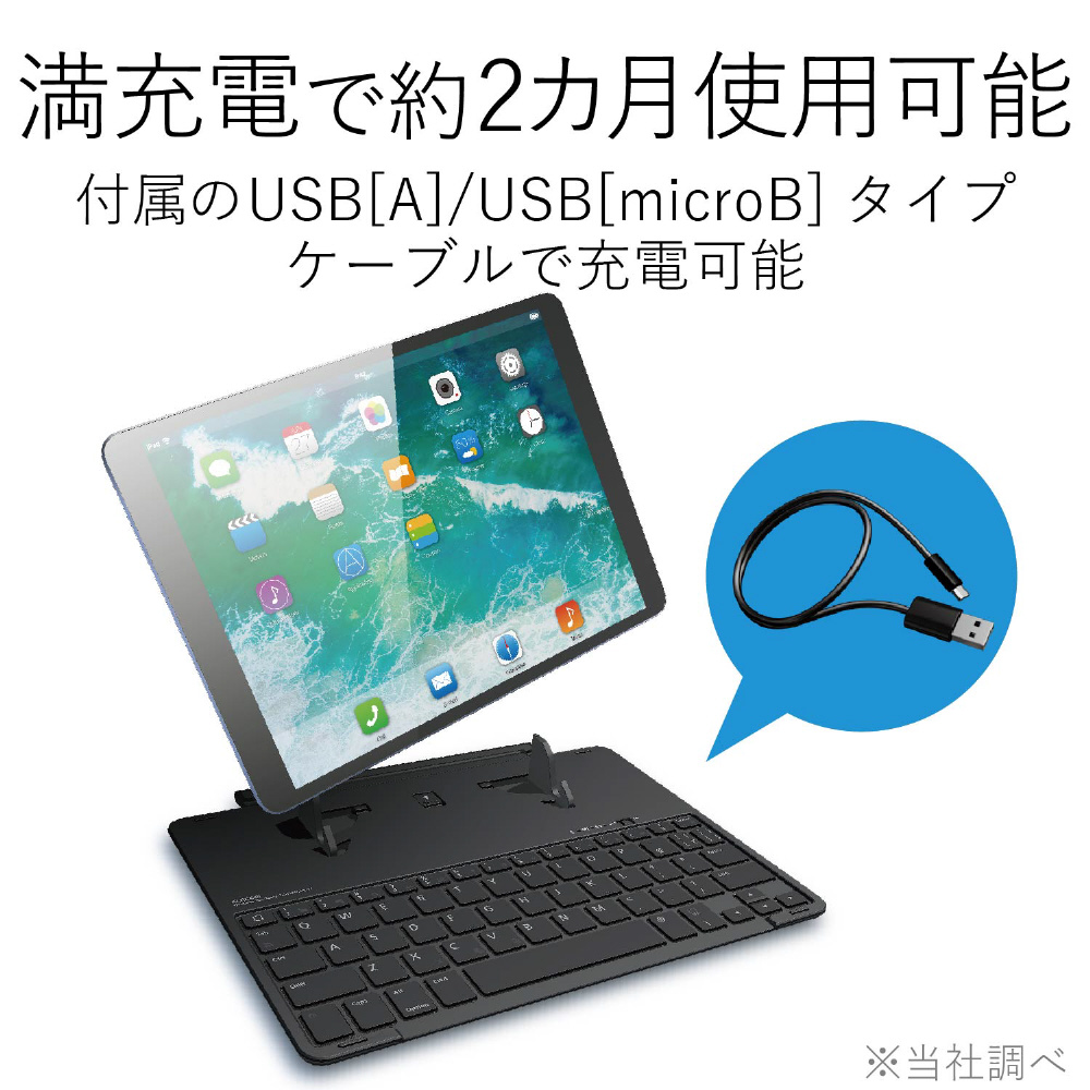 iPad用】ワイヤレスキーボード［Bluetooth3.0・iOS］（日本語65キー・シルバー）  TK-FBP068ISV4｜の通販はソフマップ[sofmap]