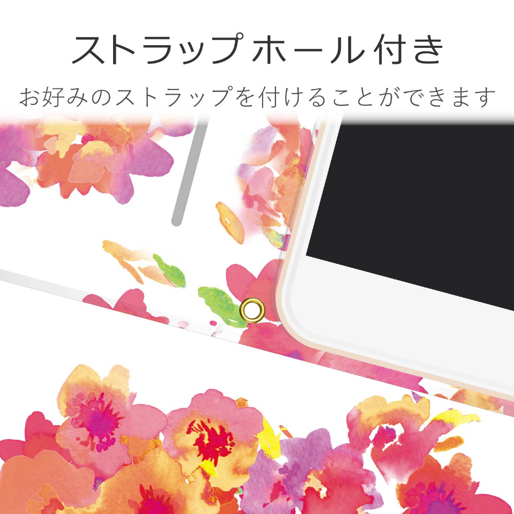 iPhone X XS 用 手帳型 ピンク 桃 花柄 120 - iPhone用ケース