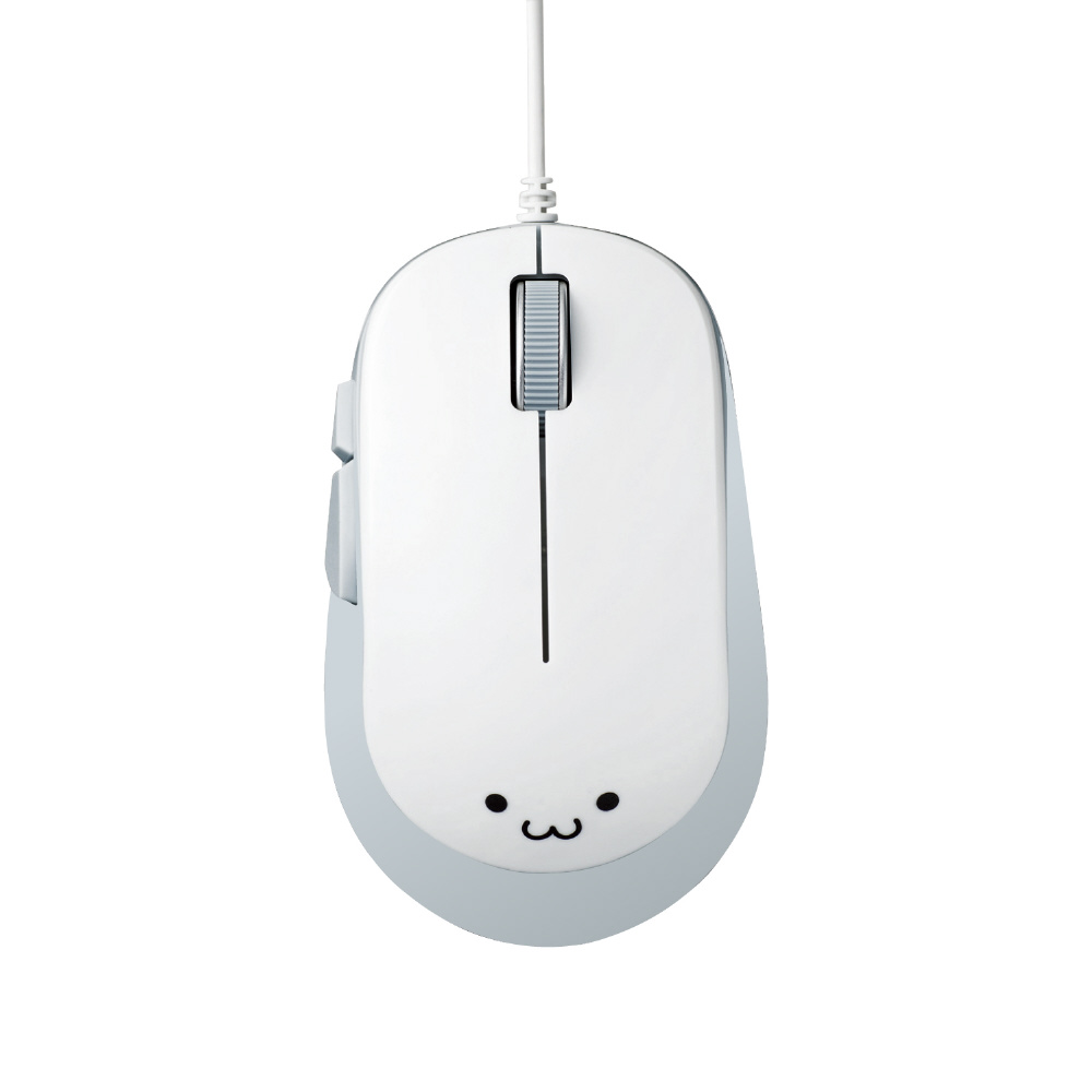 有線BlueLEDマウス EPRIM［USB・Mac／Win・5ボタン／PS5対応］ M-Y9UBXWH ホワイト