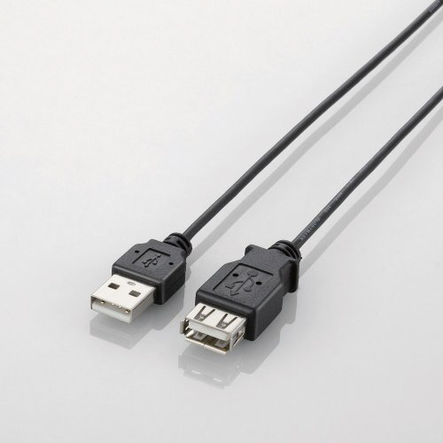 U2C-EXN25BK(極細USB2.0延長ケーブル/2.5m/A-A延長タイプ/ブラック