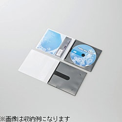 CD／DVD用スリム収納ソフトケース （1枚収納×30セット・ブラック）　CCD-DPC30BK