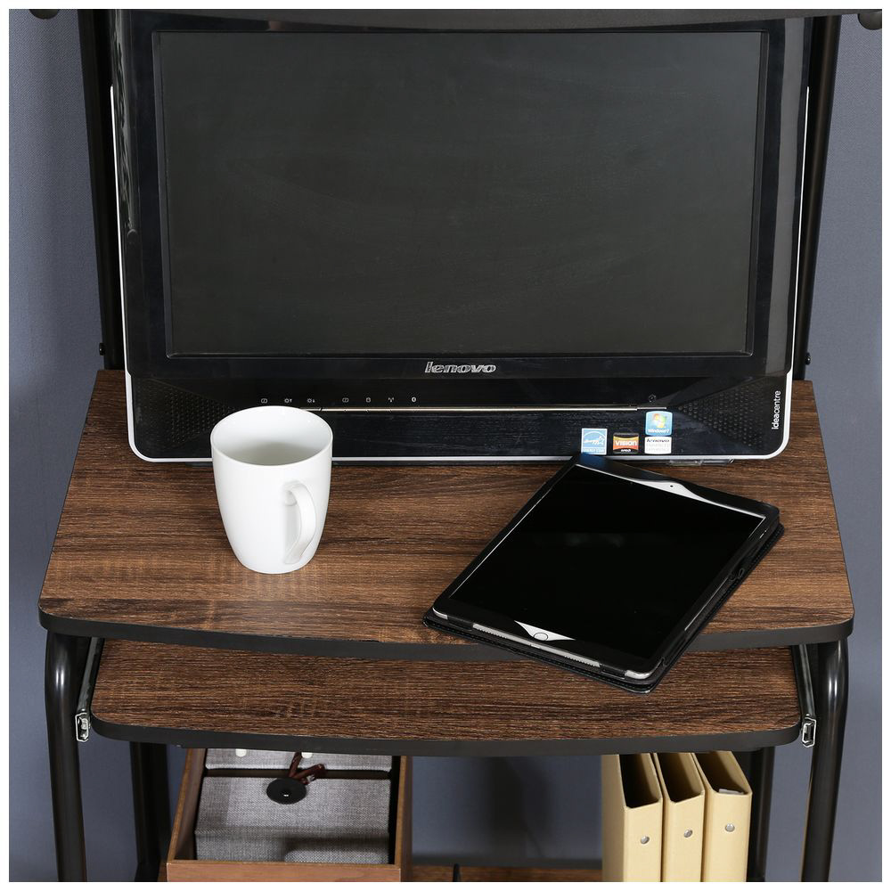 8/31(日)までの限定価格 シンプルPCデスク フィット BR ブラウン 66741｜の通販はソフマップ