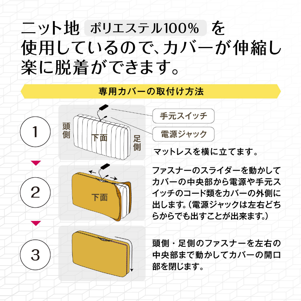 【ボックスシーツ】ルーパームーブ RP-1000専用カバー(シングルサイズ/WI)