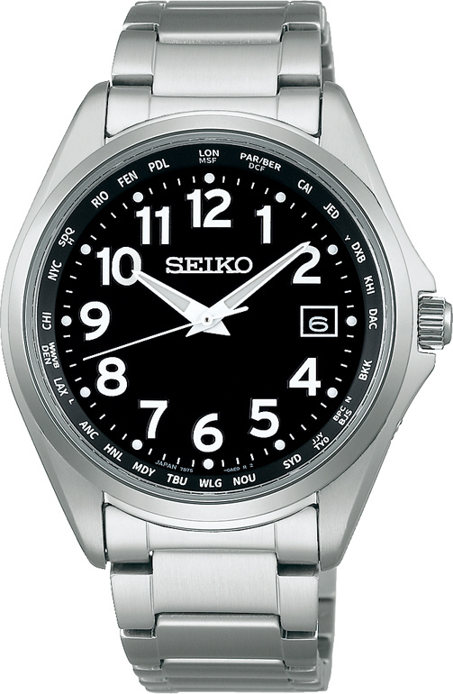 SBTM329【ソーラー電波修正】セイコーセレクション(SEIKO SELECTION) ワールドタイム機能付き アラビア数字    ［正規品］