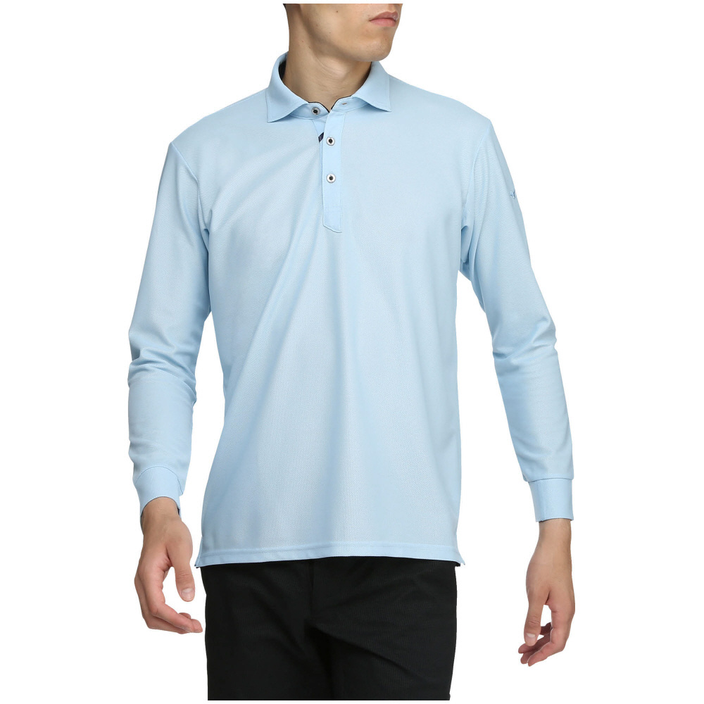 メンズ ゴルフ ウエア 長袖シャツ シャツ衿 Mサイズ クールブルー 52ma9a3019 ゴルフウェアの通販はソフマップ Sofmap