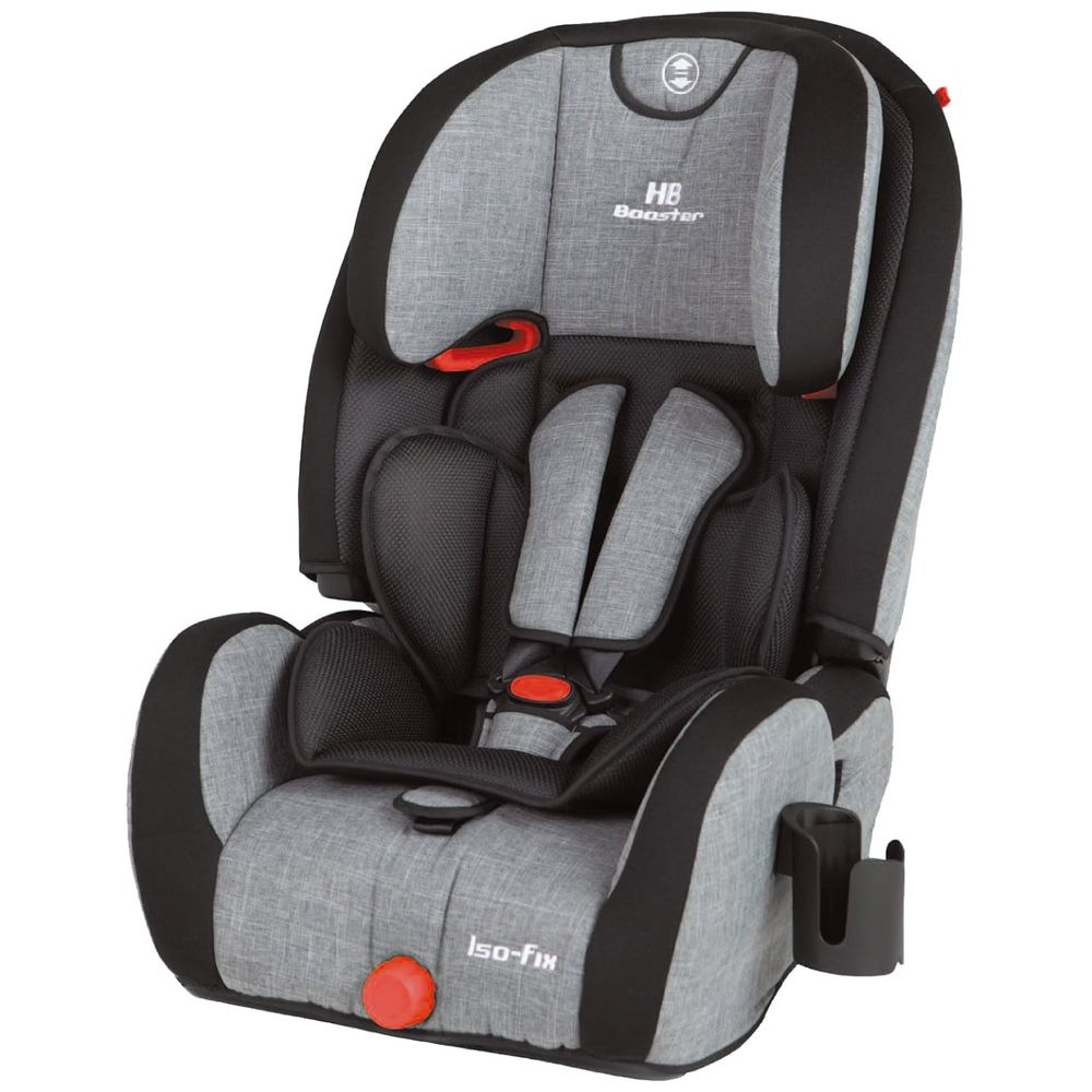 新生児〜7歳頃までサイズ日本育児Grow Fit グレーデニム isofix 新生児対応チャイルドシート ...