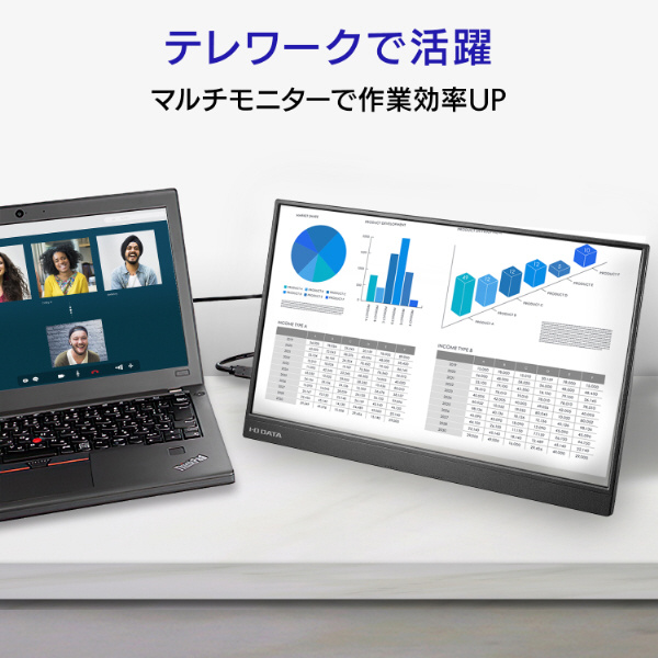 ディスプレイ・モニター本体 I-O DATA LCD-CF162XAB-M LCD-CF162XAB-M | 広視野角AHVAパネル採用 15.6型フルHD対応