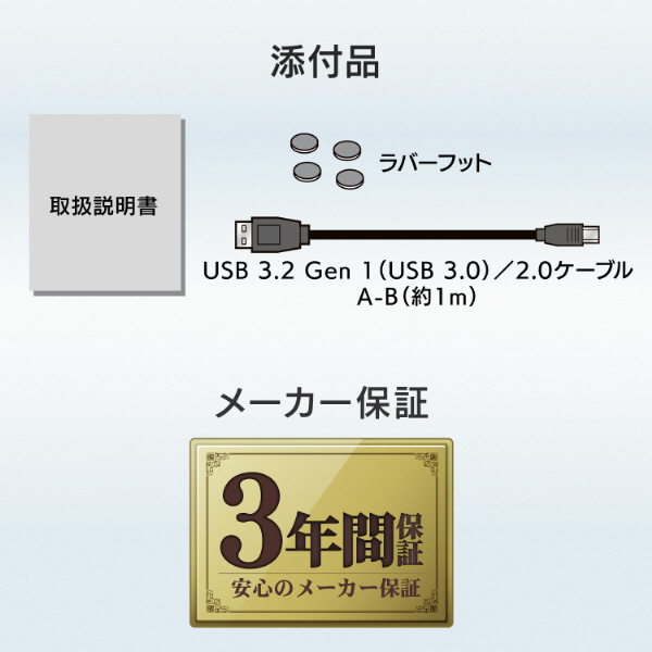 HDJA-UTN16 外付けHDD USB-A接続 「BizDAS」NAS用(Chrome/Mac/Windows11対応) ［16TB /据え置き型］