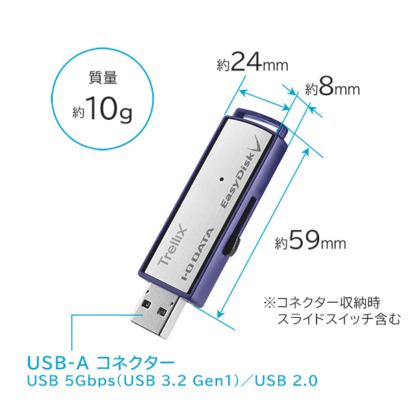 USBメモリ セキュリティ(サポート1年/保証1年) ED-VT4/32G ［32GB /USB 