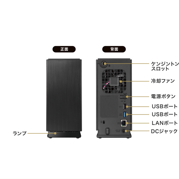 【国内在庫】 DISK LAN L 小規模オフィス～25人(5 法人向け /2ベイ] [4TB搭載 外付けハードディスク・ドライブ