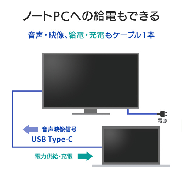 USB-C接続 PCモニター 100Hz対応(5年保証) ブラック LCD-C251SHX