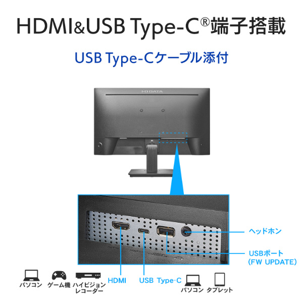 USB-C接続 PCモニター 100Hz対応(5年保証)抗菌モデル【受注生産品