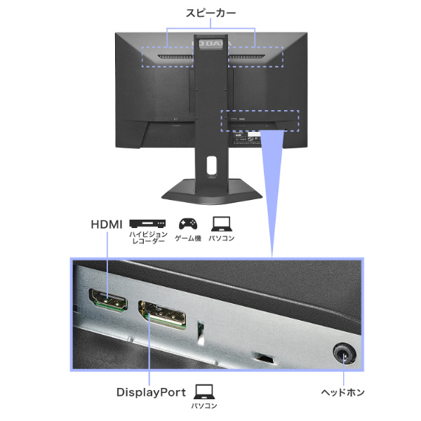PCモニター フリースタイルスタンド(5年保証) ブラック LCD