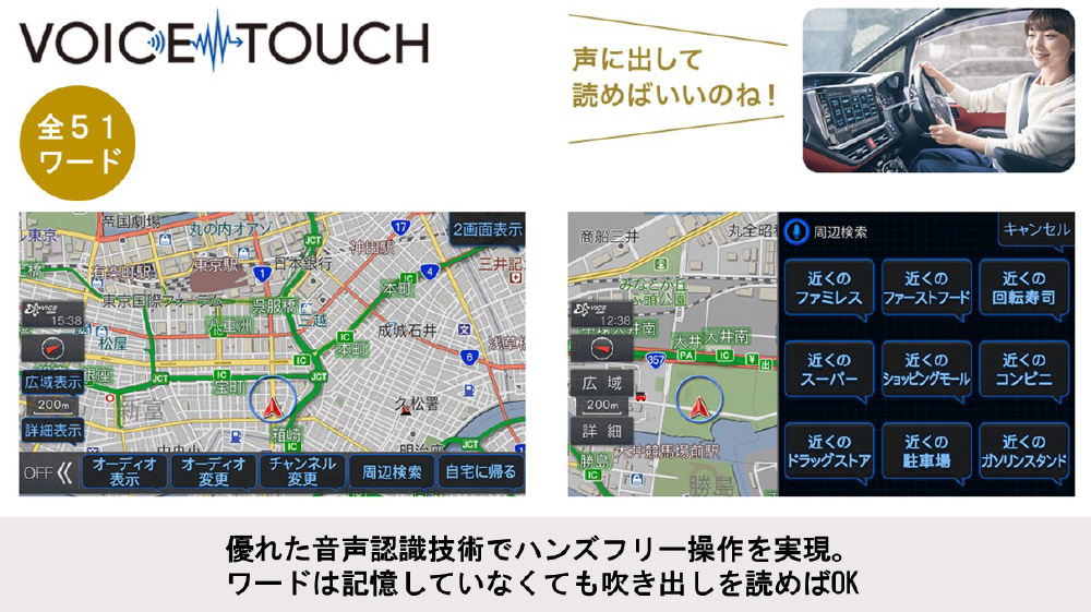 カーナビ イクリプス「AVN-ZX03i」 スマホ利用で自然に音声操作ができる大画面AV