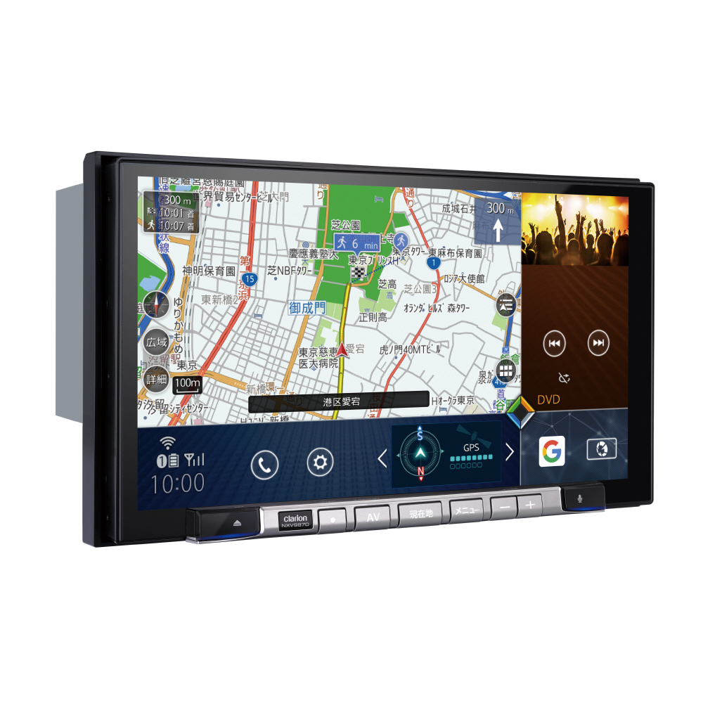 TY-1000A-B クラリオン スマートフォン連携 ディスプレイオーディオ 2DIN FM AM USB Bluetooth Apple CarPlay Android Auto対応