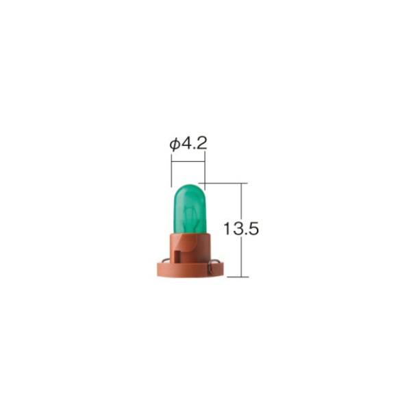 パネル・シグナルランプ　14V80mA（ウェッジ・ベース付き）　T4.2　ソケットカラー：赤茶色　(1箱/10個入り） E1537